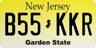 NJ license plate B55KKR