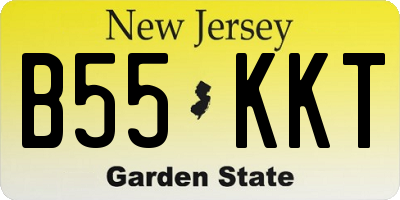NJ license plate B55KKT