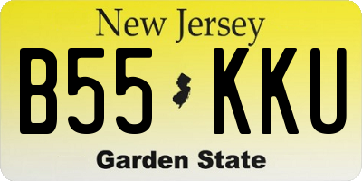 NJ license plate B55KKU