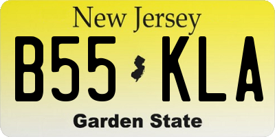 NJ license plate B55KLA
