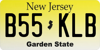 NJ license plate B55KLB