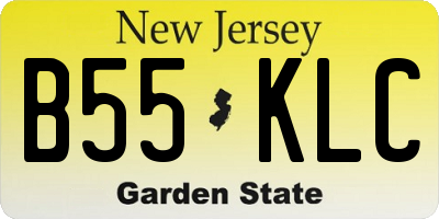 NJ license plate B55KLC