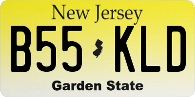 NJ license plate B55KLD