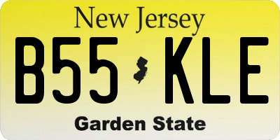 NJ license plate B55KLE