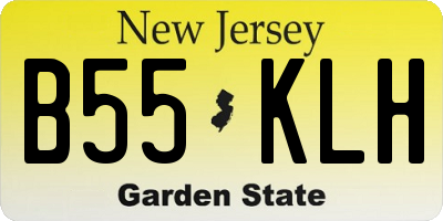 NJ license plate B55KLH