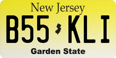 NJ license plate B55KLI