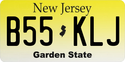 NJ license plate B55KLJ
