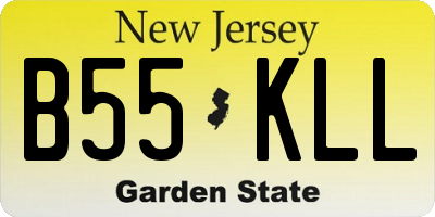 NJ license plate B55KLL