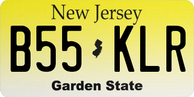 NJ license plate B55KLR