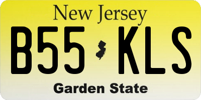 NJ license plate B55KLS