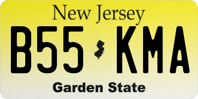 NJ license plate B55KMA