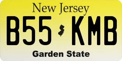 NJ license plate B55KMB