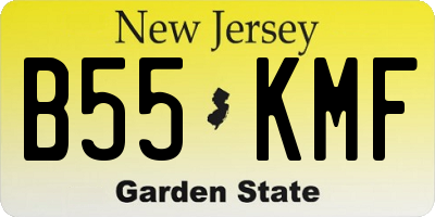 NJ license plate B55KMF