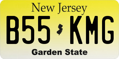 NJ license plate B55KMG
