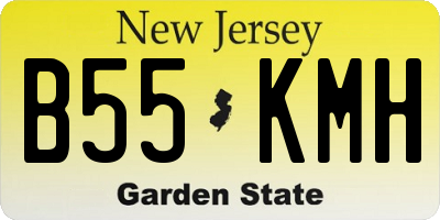 NJ license plate B55KMH