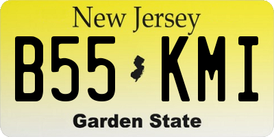 NJ license plate B55KMI