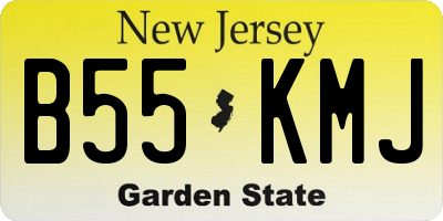 NJ license plate B55KMJ