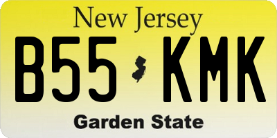 NJ license plate B55KMK