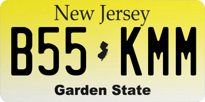 NJ license plate B55KMM