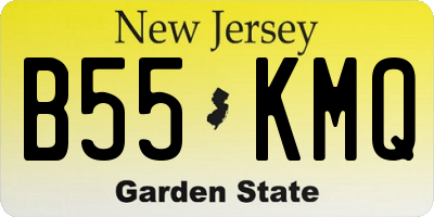 NJ license plate B55KMQ