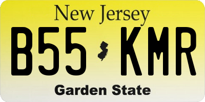 NJ license plate B55KMR
