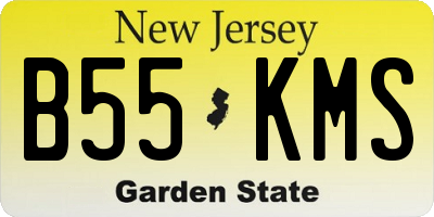 NJ license plate B55KMS
