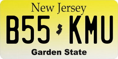 NJ license plate B55KMU
