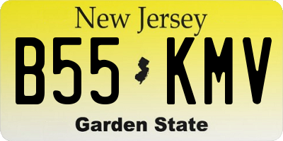 NJ license plate B55KMV