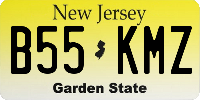 NJ license plate B55KMZ