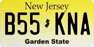 NJ license plate B55KNA