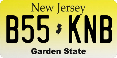 NJ license plate B55KNB