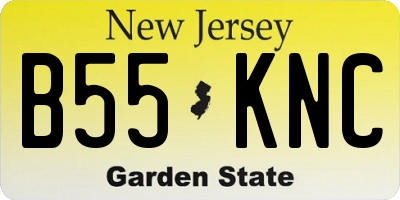 NJ license plate B55KNC