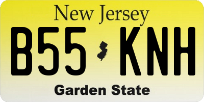 NJ license plate B55KNH