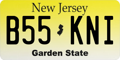 NJ license plate B55KNI