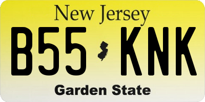 NJ license plate B55KNK