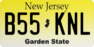 NJ license plate B55KNL
