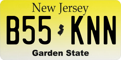 NJ license plate B55KNN