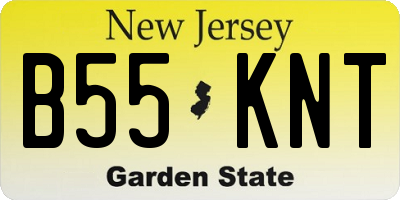 NJ license plate B55KNT