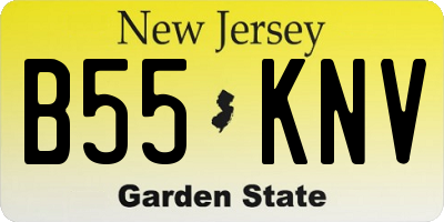 NJ license plate B55KNV