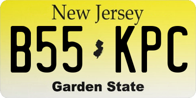 NJ license plate B55KPC