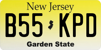 NJ license plate B55KPD