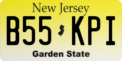 NJ license plate B55KPI