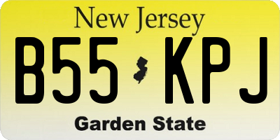 NJ license plate B55KPJ