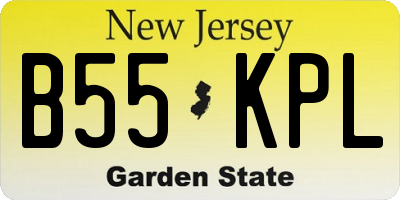 NJ license plate B55KPL