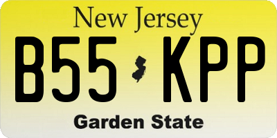 NJ license plate B55KPP