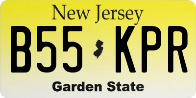 NJ license plate B55KPR