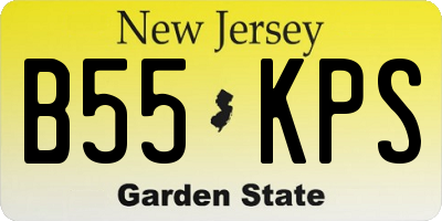 NJ license plate B55KPS