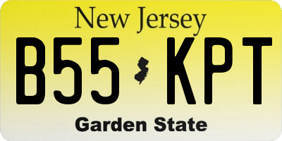 NJ license plate B55KPT