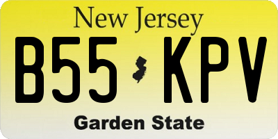 NJ license plate B55KPV