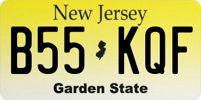 NJ license plate B55KQF